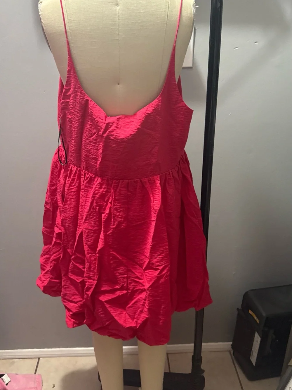 Forever 21 Hot Pink Bubble Hem Sundress - Picture 3 of 4